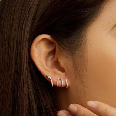 Excellent Gift For Soul Sister – Pave Snake Wrap Earrings