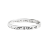 "Just Breathe" Stackable Ring – Think Goodness