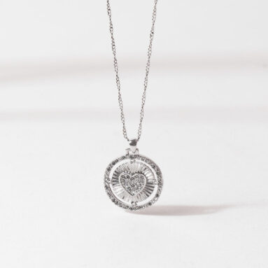 Dazzling Gift – "Love You More" Heart Pendant Necklace – Think Goodness