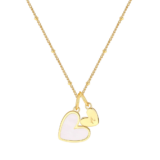 Brilliant Gift for Mom – Mother Of Pearl Initial Heart Necklace