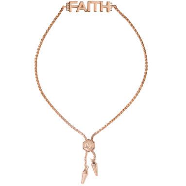 Great Gift – Rose Gold "FAITH" Bolo Bracelet – Think Goodness