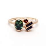 Betsy & Iya’s Laetus Ring: Stunning Teal Sapphire Sparkle