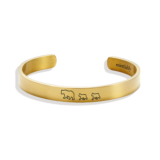Fantastic Positive Vibes Gift – Mama Bear & Her Baby Bears Engraved Cuff Bracelet