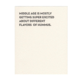 Betsy & Iya’s “Middle Age & Hummus” Card: Hilarious & Relatable