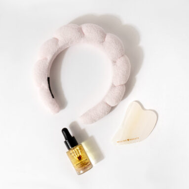 Amazing Gift – Gua Sha Starter Set | Facial Tool, Born to Glow Elixir + Headband – Think Goodness