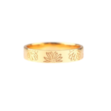 Impressive Birth Flower Jewelry Gift – Personalized Stamped Flower Band