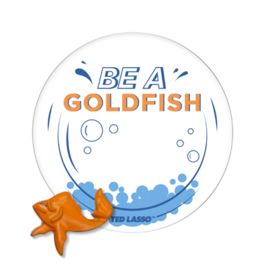 Dazzling Gift – Ted Lasso "Be a Goldfish" Plate + Goldfish Charm Set – Think Goodness