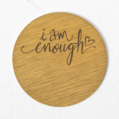 Ideal Gift – "I Am Enough" Round Plate – Think Goodness