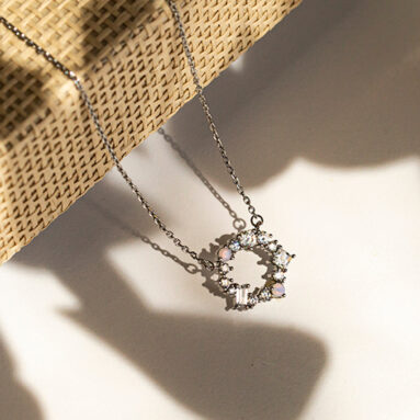 Fearless CZ Circle Necklace – Think Goodness