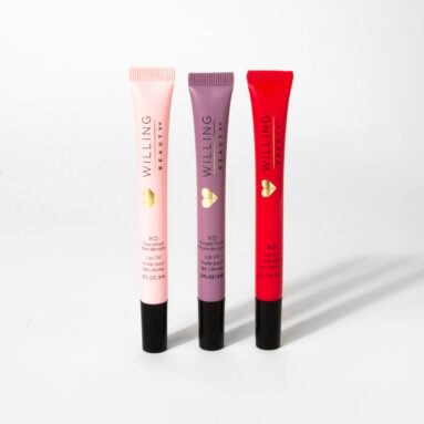 Fine Gift – "Love Your Lips" XO Lip Oil Trio – Coconut, Peppermint Shimmer + Sugar Plum – Think Goodness