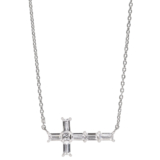 Awesome Gift – "He Carries Me" CZ Cross Necklace – Think Goodness