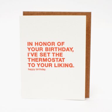 Betsy & Iya’s “In Honor of Your Birthday” Thermostat Card: A Thoughtful Gift