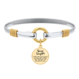 Fantastic Gift for Daughters – Bonus Daughter – Two-Tone Custom Charm Bracelet