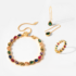 Evil Eye Necklace + Gold Hoop Earrings Set – Think Goodness