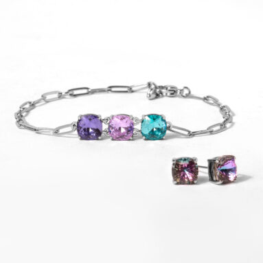 Stunning Gift – Dreamy Pastel Bracelet + Earring Set – Think Goodness