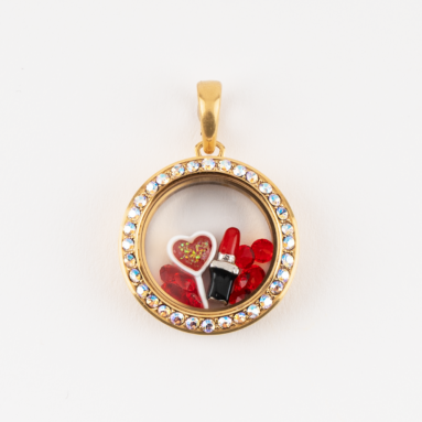 Radiant Red Crystal Living Locket Set – Think Goodness