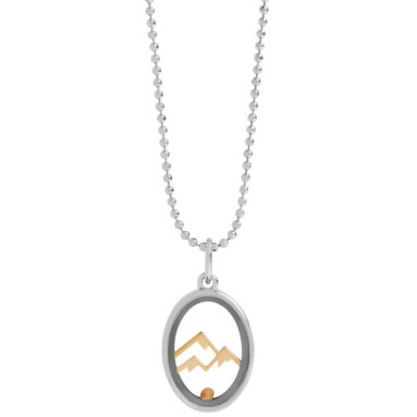 Distinctive Gift – Silver + Gold Oval Mustard Seed Capsule Locket 18-20" – Think Goodness