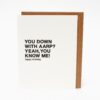 Betsy & Iya’s Hilarious “Down With AARP?” Birthday Card